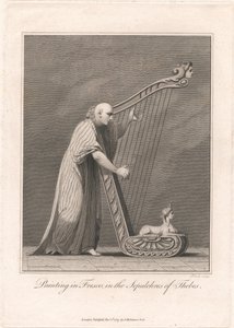 Schildering in de graven van Thebe door James Heath