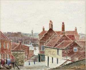 Salmons Lane vanaf de Ballastspoorweg door James Henry Cleet