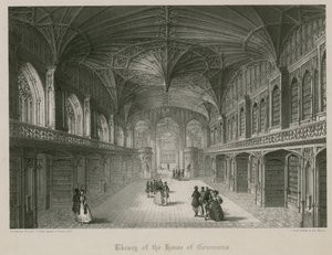 Bibliotheek van het Lagerhuis, ontworpen door Thomas Hopper door James Henry Lynch