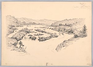 Rivierstromen, ontwerp voor Washington Board of Trade Dinner, 13 mei 1908 door James Henry Moser