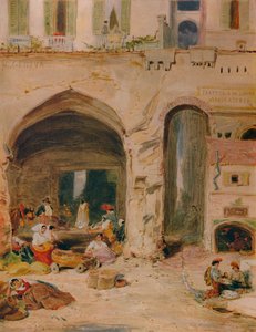 Een Binnenplaats in Genua, ca. 1850, 1935
