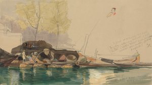 Aken op een kanaal in Rotterdam door James Holland