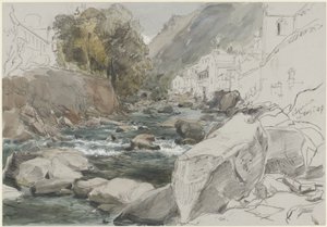 Gezicht te Lynmouth, Devon door James Holland