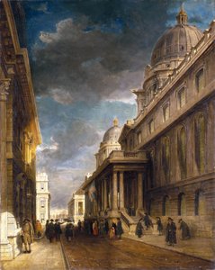 Greenwich Hospital (Engeland) (nu College Walk), gezien vanuit het westen richting Grand Square door James Holland