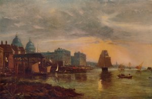 Greenwich Hospital vanaf de rivier, 1854, 1935