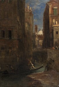 Kijkend naar San Giorgio dei Greci, Venetië, 1844