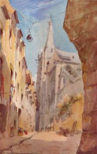 De kerk van St. Severin, Parijs, 19e eeuw