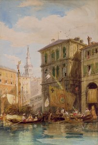 Het Palazzo Dei Camerlinghi, Venetië, c.1835-55 door James Holland