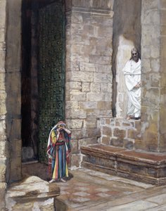 En Jezus bleef alleen achter en er was een vrouw in het midden, illustratie voor Het Leven van Christus