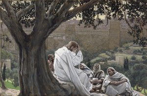 Christus voorspelt de vernietiging van de tempel, illustratie voor Het Leven van Christus door James Jacques Joseph Tissot