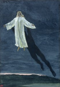 Christus wordt op een hoge berg genomen, illustratie voor Het Leven van Christus