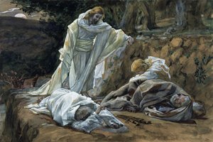 Konden jullie niet één uur met mij waken?, illustratie voor Het Leven van Christus door James Jacques Joseph Tissot