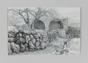 Fontein van de Maagd in Ain-Karim, illustratie uit Het Leven van Onze Heer Jezus Christus door James Jacques Joseph Tissot
