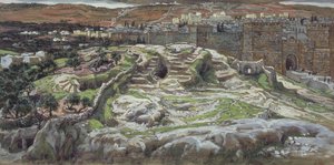 Golgotha en het Heilig Graf in de Tijd van Onze Heer, illustratie voor Het Leven van Christus, c.1886-94 door James Jacques Joseph Tissot