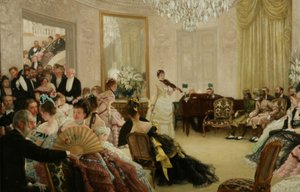 Stilte! (Het Concert) door James Jacques Joseph Tissot