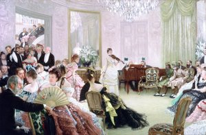 Stilte!, Het Concert, ca. 1875 door James Jacques Joseph Tissot
