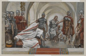 Jezus Geleid van Herodes naar Pilatus, illustratie uit Het Leven van Onze Heer Jezus Christus, 1886-94 door James Jacques Joseph Tissot