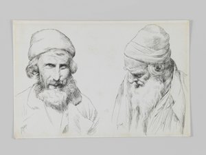 Joden en Jemenieten, Jeruzalem, illustratie uit Het Leven van Onze Heer Jezus Christus door James Jacques Joseph Tissot