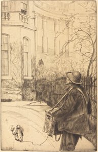 De orgeldraaier door James Jacques Joseph Tissot
