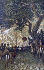 De kindertijd van Johannes de Doper - uit "Het leven van onze Heer Jezus Christus" - 1899 door James Tissot - La vie de notre seigneur Jésus Christ, door Jacques Joseph