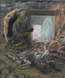 Maria Magdalena en de Heilige Vrouwen bij het Graf, illustratie uit Het Leven van Onze Heer Jezus Christus, 1886-94 door James Jacques Joseph Tissot
