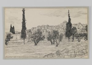 Plaats van het Heidense Hof, Haram, illustratie uit Het Leven van Onze Heer Jezus Christus door James Jacques Joseph Tissot
