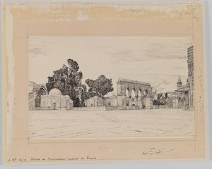 Veronderstelde locatie van de Tempel, illustratie uit Het Leven van Onze Heer Jezus Christus door James Jacques Joseph Tissot