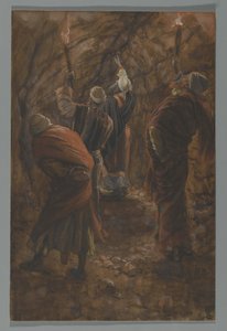 De Kloof in de Rots in de Grot Onder Golgotha, illustratie uit Het Leven van Onze Heer Jezus Christus, 1886-94 door James Jacques Joseph Tissot