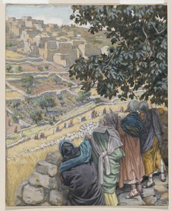 De discipelen eten tarwe door James Jacques Joseph Tissot