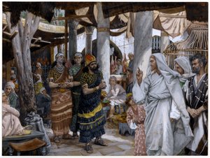 De genezing van de zoon van de heerser, illustratie voor Het leven van Christus door James Jacques Joseph Tissot