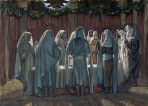 Het Joodse Pascha, illustratie voor Het leven van Christus, ca. 1884-96 door James Jacques Joseph Tissot
