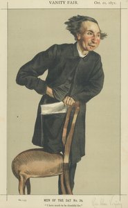 De eerwaarde Charles Voysey (kleur litho) door James Jacques Joseph Tissot