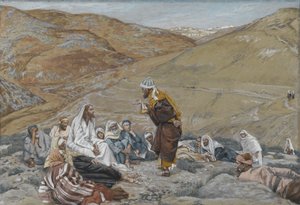 De schriftgeleerde stond om Jezus te verleiden door James Jacques Joseph Tissot
