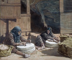 De twee vrouwen bij de molen, illustratie voor Het Leven van Christus door James Jacques Joseph Tissot