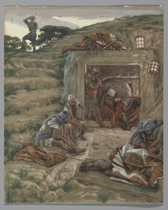 De Wacht bij het Graf, illustratie uit Het Leven van Onze Heer Jezus Christus, 1886-94 door James Jacques Joseph Tissot