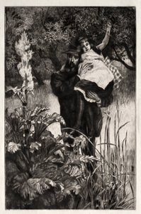 De weduwnaar (ets en drogenaald) door James Jacques Joseph Tissot
