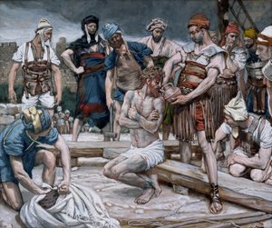 De wijn gemengd met mirre, illustratie voor Het leven van Christus, ca. 1884-96 door James Jacques Joseph Tissot