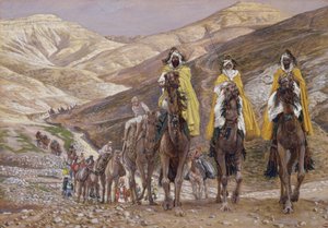 De Wijzen op Weg naar Bethlehem, illustratie voor Het Leven van Christus door James Jacques Joseph Tissot