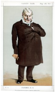 De enige man die ooit bekend is om Mr. Gladstone te laten glimlachen, 1871 door James Jacques Joseph Tissot