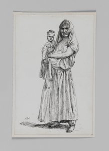Vrouw van Geba, Samaria, illustratie uit Het Leven van Onze Heer Jezus Christus door James Jacques Joseph Tissot