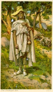 De verloren zoon - Bijbel door James Jacques Joseph after Tissot