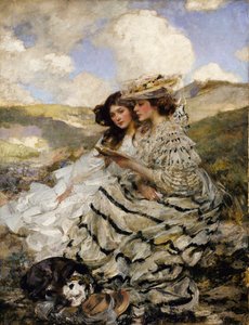 Op de duinen Lady Shannon en Kitty, ca. 1900-1910