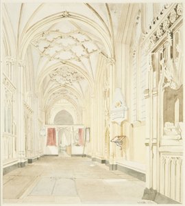 Noordbeuk van St. Mary Redcliffe, kijkend naar het westen