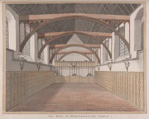 Herstmonceux Castle, East Sussex: De hal door James Lambert  of Lewes