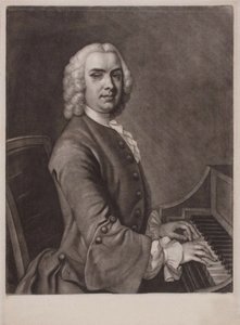 Portret van de organist en componist John Stanley, 1712-1786 door James MacArdell