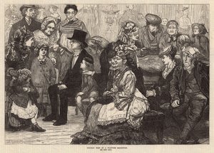 Vakantietijd bij een wassenbeelden tentoonstelling door James Macbeth
