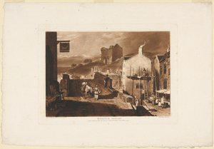 Morpeth, Northumberland, uit de Liber Studiorum door James Mallord William Turner