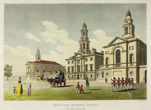 Blue-Coat Hospital, Dublin door James Malton
