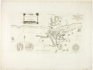 Correcte kaart van Dublin, zoals het stond in het jaar 1610 door James Malton