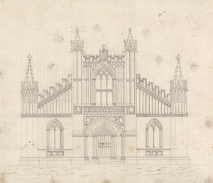 Voorbereidende tekening voor Ontwerp 11, Plaat 9 van Een Verzameling Ontwerpen voor Landelijke Toevluchtsoorden